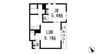 シャーメゾン池田旭丘WEST【3階】の間取り