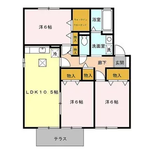 パレス. ボナール23 B【1階】の間取り