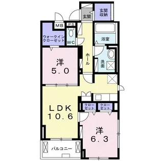ルーセント ファーロ【2階】の間取り