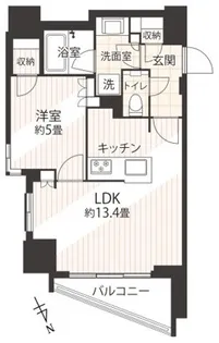 ライオンズ麻布十番スペリア【8階】の間取り
