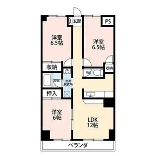 KGKベルパレス【5階】の間取り