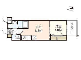 S-RESIDENCE本川町afford【9階】の間取り