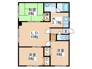 マルサハイツ【2階】の間取り