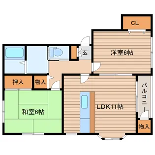 アステールB【2階】の間取り