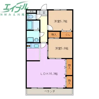 アフロディーテ【2階】の間取り