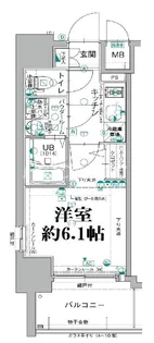 エスリード新北野アーデル【8階】の間取り