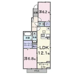 ウィステリア【1階】の間取り