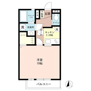 サクシード戸田【1階】の間取り