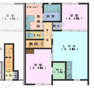 サン・ピエールII【2階】の間取り