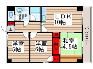 ニュー松戸コーポE棟【5階】の間取り