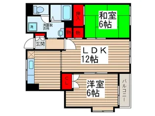 ルミエール松戸II【1階】の間取り