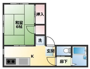 ハイツ ヒロ【1階】の間取り