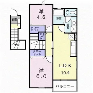 三条ハイム【2階】の間取り
