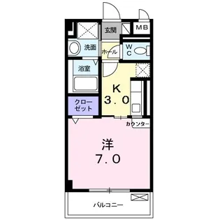ジュネスO.C.U-II【1階】の間取り