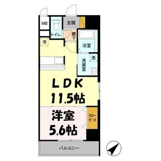 キャメロット新越谷【3階】の間取り