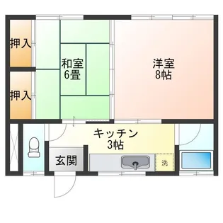 関谷ハウスセンター11号棟【2階】の間取り