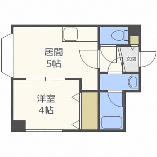 恵比寿第2ハイツ【5階】の間取り