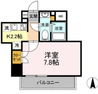 グランジット白金高輪【2階】の間取り