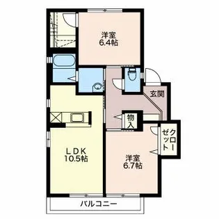 さくら坂 B【2階】の間取り