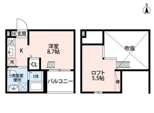 Bonnefraise(ボンヌフレイズ)【2階】の間取り