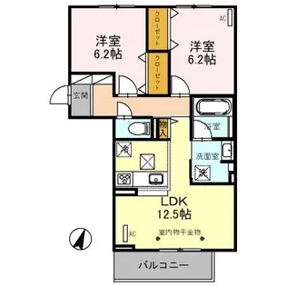 アザレア【1階】の間取り