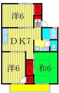 パレーシャル南柏III【1階】の間取り