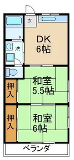 西禁野グリーンハイツ【2階】の間取り