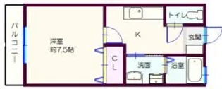 第5カネイ八帖北町アパートA棟【1階】の間取り