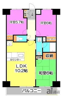スターハイム朝霞【1階】の間取り