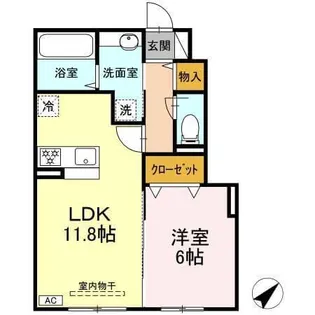 トリシア佐竹町【1階】の間取り