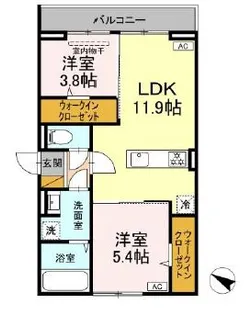 D-SOLACE稲毛台町【3階】の間取り