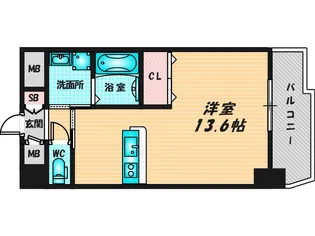 ビバス茨木【4階】の間取り
