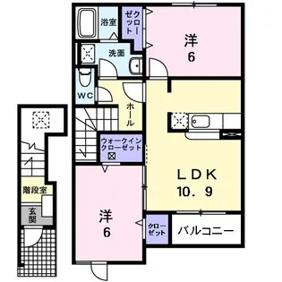 アクティブY21 B【2階】の間取り