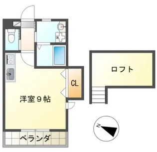 エクセレント16 B【2階】の間取り