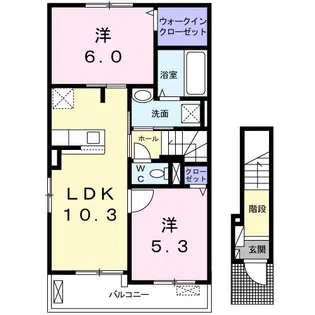 メゾン カメリア【2階】の間取り