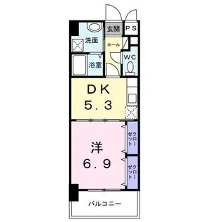 グランド パーク シティ 与儀【6階】の間取り