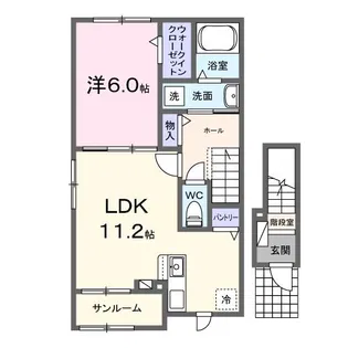 カミーノ アムレト II【2階】の間取り