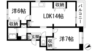 ブランユーカリA棟【2階】の間取り