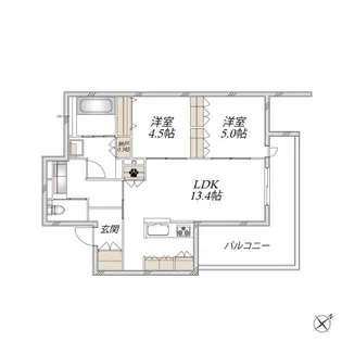 エストフォート稲毛穴川エルヴェ【2階】の間取り