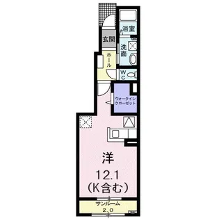 レクサス野村【1階】の間取り