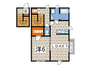 プライムコートB【2階】の間取り