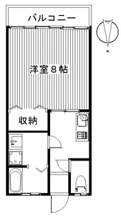 フォンティーヌ2【1階】の間取り