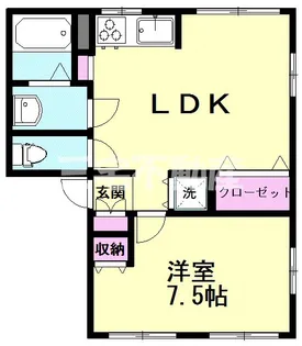 シティハイムりつりん【2階】の間取り
