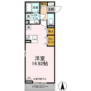 カーサココルンA【3階】の間取り