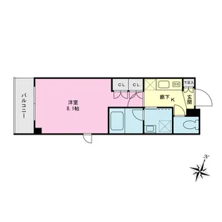 プライムネクサス梅屋敷【2階】の間取り