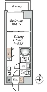 グランカーサ大島【6階】の間取り