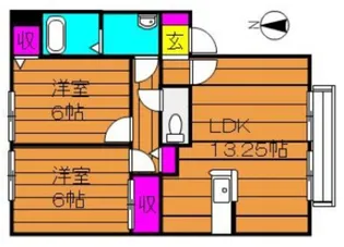 サンビレッジチェリオ A【1階】の間取り