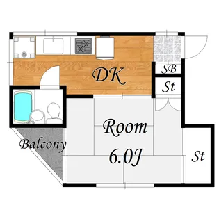 第II灘浜ビル【4階】の間取り