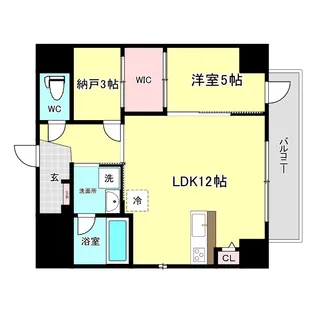 La CASA 上汐【6階】の間取り