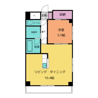 リバーサイド新海【1階】の間取り